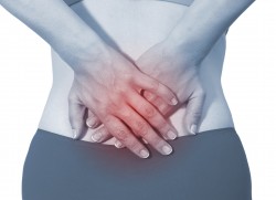 Acute pain in a woman back